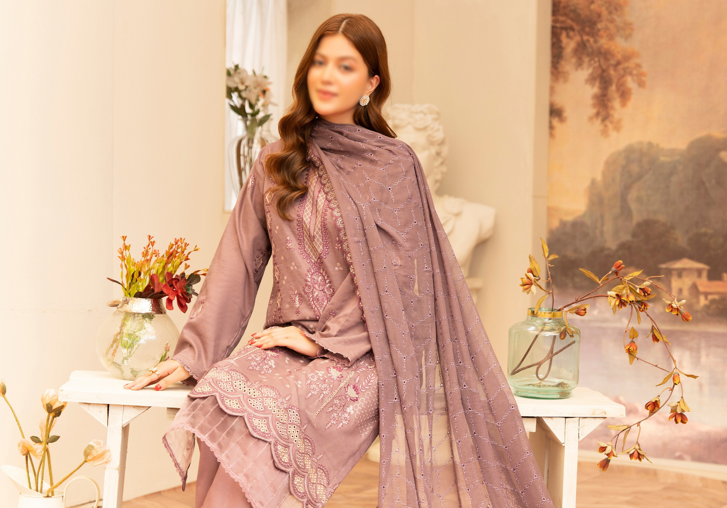 3 Piece Lawn Suit-Embroidered (Unstitched)
