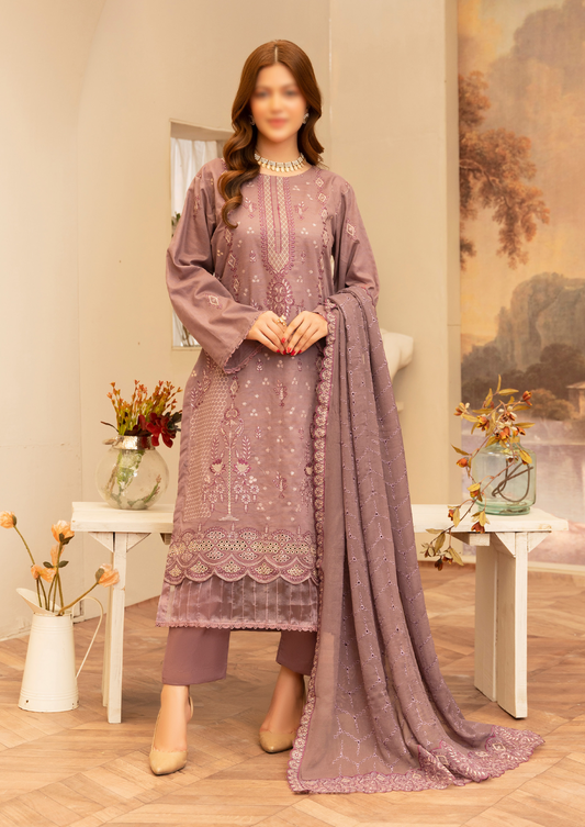3 Piece Lawn Suit-Embroidered (Unstitched)