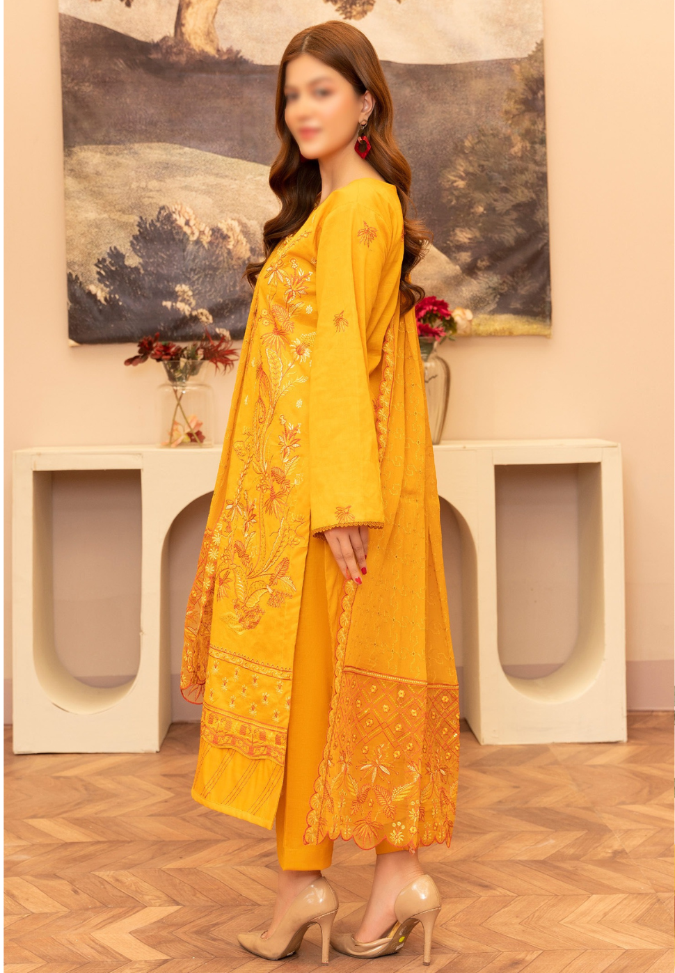 3 Piece Lawn Suit-Embroidered (Unstitched)