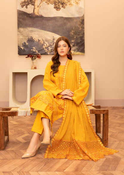 3 Piece Lawn Suit-Embroidered (Unstitched)